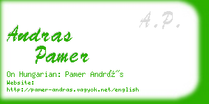 andras pamer business card
